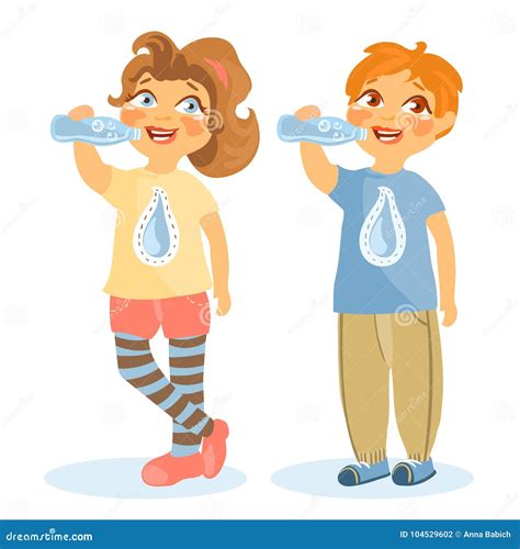 cute drinking water cartoon|child drinking water cartoon.